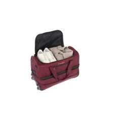 Travelite Basics Wheeled Duffle 55 Expandable Dark Red -Mode Tassen Winkel image 1205
