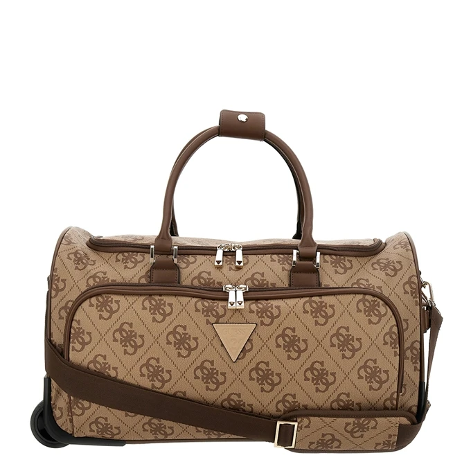 Guess Berta Wheeled Duffel Latte Logo/brown 1 Guess Berta Wheeled Duffel Latte Logo/brown
