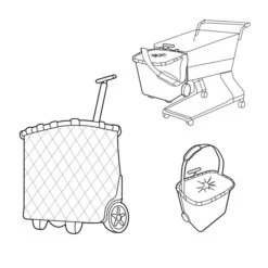 Reisenthel Shopping Carrycruiser Rhombus Midnight Gold -Mode Tassen Winkel image 1651