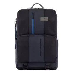 Piquadro Urban Fast-check Laptop And Ipad Backpack Black/grey