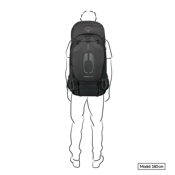 Osprey Atmos AG 65 L/XL Black 2 Osprey Atmos AG 65 L/XL Black - Afbeelding 2