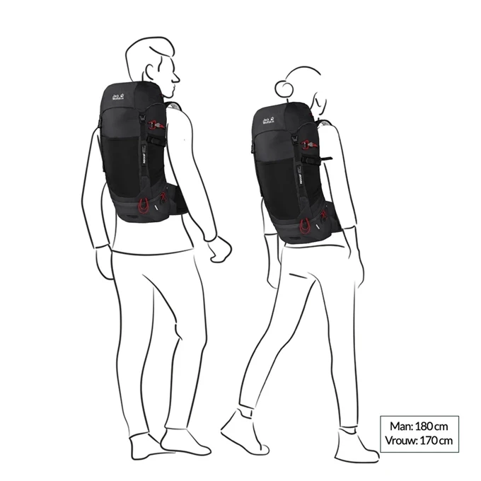 Jack Wolfskin Wolftrail 28 Recco Hiking Pack Dark Sea 2 Jack Wolfskin Wolftrail 28 Recco Hiking Pack Dark Sea - Afbeelding 2