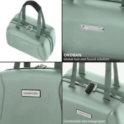 CarryOn Skyhopper 4-Delige Kofferset Beautycase/S/M/L Olive -Mode Tassen Winkel image 348