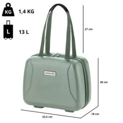 CarryOn Skyhopper 4-Delige Kofferset Beautycase/S/M/L Olive -Mode Tassen Winkel image 350