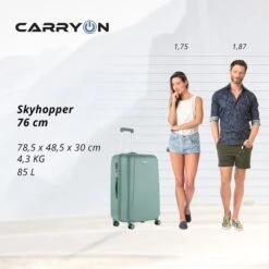 CarryOn Skyhopper 4-Delige Kofferset Beautycase/S/M/L Olive -Mode Tassen Winkel image 352