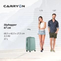 CarryOn Skyhopper 4-Delige Kofferset Beautycase/S/M/L Olive -Mode Tassen Winkel image 354