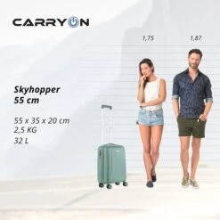CarryOn Skyhopper 4-Delige Kofferset Beautycase/S/M/L Olive -Mode Tassen Winkel image 356