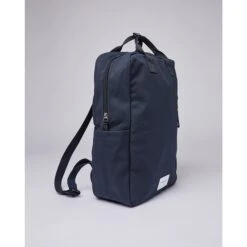Sandqvist Knut Backpack II Navy Blue With Navy Webbing -Mode Tassen Winkel image 3600