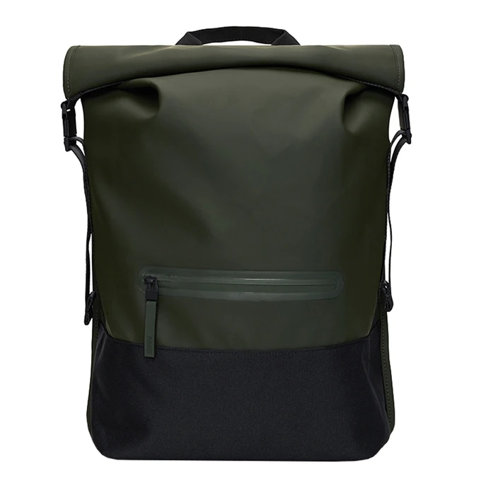 Rains Trail Rolltop Backpack W3 Green 1 Rains Trail Rolltop Backpack W3 Green