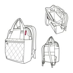 Reisenthel Travelling Allrounder R Rhombus Midnight Gold -Mode Tassen Winkel image 5097