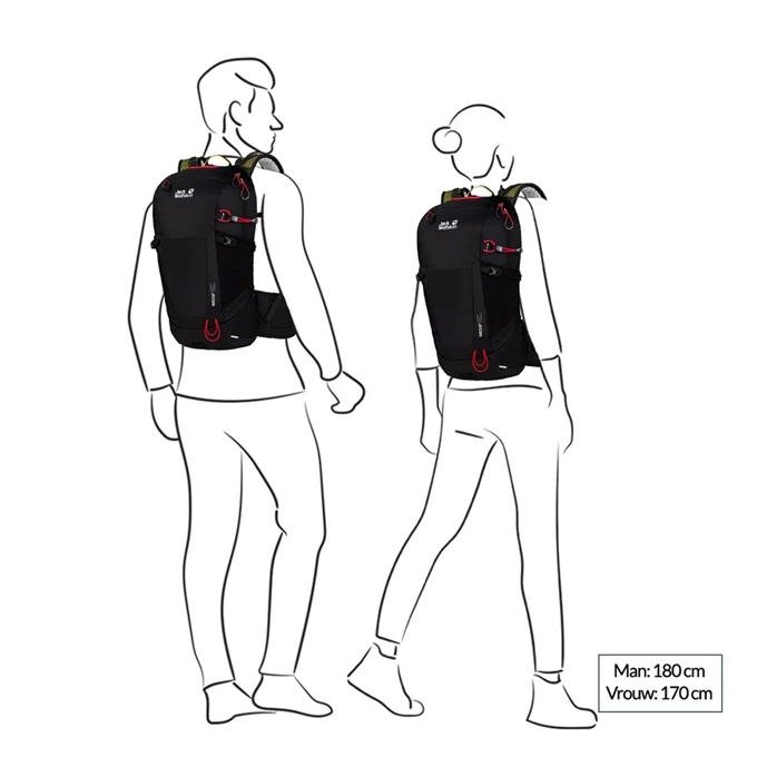 Jack Wolfskin Wolftrail 22 Recco Hiking Pack Dark Sea 2 Jack Wolfskin Wolftrail 22 Recco Hiking Pack Dark Sea - Afbeelding 2